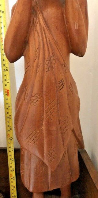 Collectable Very Rare Wooden Large African Hand Carved Nigeria Statues 9