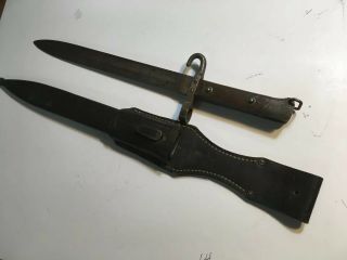 WW2 1941 fighting knife and case,  6655 no.  on sheath rare ' 12