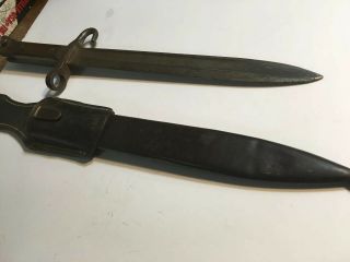WW2 1941 fighting knife and case,  6655 no.  on sheath rare ' 4