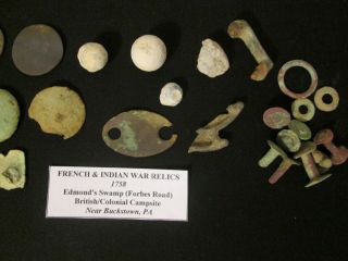 French & Indian War Artifacts - PA 1758 - British - Forbes Road - Musket,  Button 3