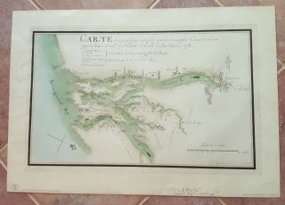 Print Of Map/positions Of Us Troups/rev.  War - Aug.  1778 - Collotype 1961/french