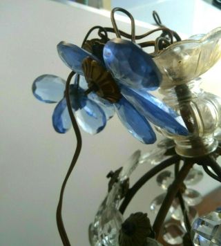 Old precious Maria Theresa Crystal Venice chandelier blu museum 3