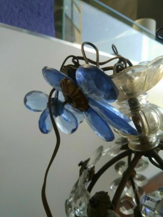 Old precious Maria Theresa Crystal Venice chandelier blu museum 4