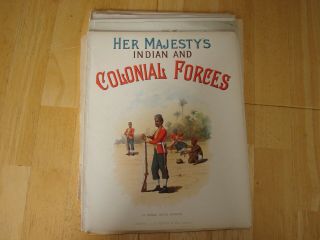 British Military Prints X 17 Indian And Colonial Forces H.  Burnett 19th Century