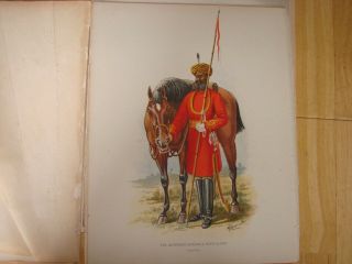 British Military Prints X 17 Indian and Colonial Forces H.  Burnett 19th Century 3