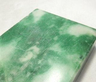 G691: Chinese ink stone of green stone carving ware with appropriate tone 10