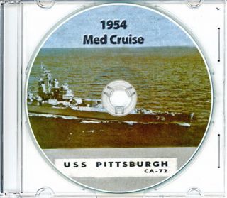 Uss Pittsburgh Ca 72 1953 1954 Med Cruise Book Cd Rare