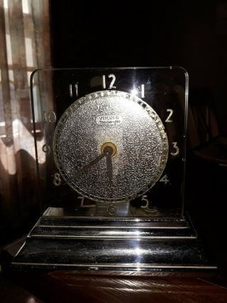 A Viking Moon - Lo Table Clock,  Art Deco,  With Light,