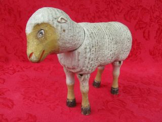 Antique Schoenhut Sheep Lamb with Painted Eyes RARE 3