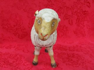 Antique Schoenhut Sheep Lamb with Painted Eyes RARE 8