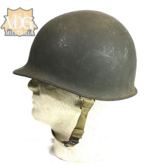 WW2 U.  S.  Front Seam SB Helmet & Liner Set 3