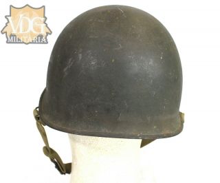 WW2 U.  S.  Front Seam SB Helmet & Liner Set 4
