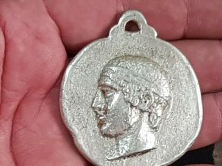 Fantastic Extremely Rare Vintage Silver Pendant Medallion/sphinx.  100 Gr.  60 Mm