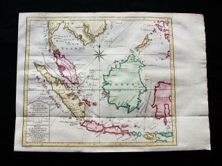 1747 Bellin & Schley - Rare Map: East Indies,  Malaysia Thailand,  Singapore Java