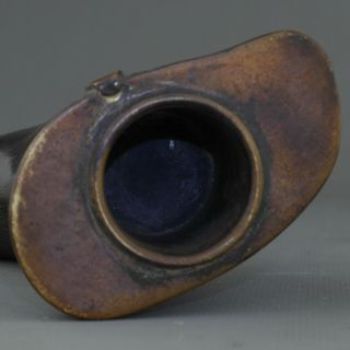 Antique American Colonial Buffalo Horn Scrimshaw Powder Flask,  Circa 1720. 10