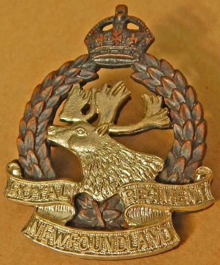The Royal Newfoundland Regiment Who Fought At Gallipoli Bimetal Bronze Cef Cap