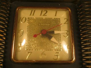 Rare Vintage United Model 340 Clock Mid Century Modern Atomic Lighted Bow Tie 12