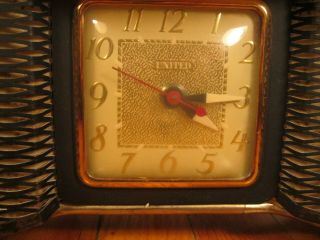Rare Vintage United Model 340 Clock Mid Century Modern Atomic Lighted Bow Tie 7