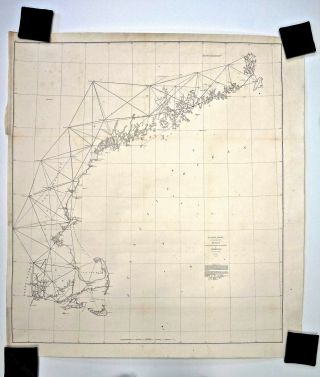 U.  S Coast Survey 1856 Nantucket To Maine