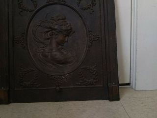 Antique Art Nouveau Summer Fireplace Cover w/Frame For Davud 8
