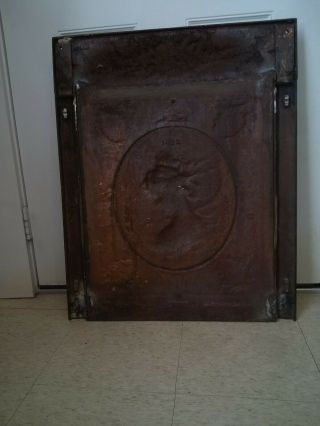 Antique Art Nouveau Summer Fireplace Cover w/Frame For Davud 9