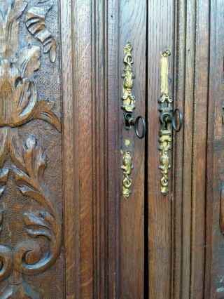 antique french furniture doors early 1900 ' s wood sculpture henri II keys 3