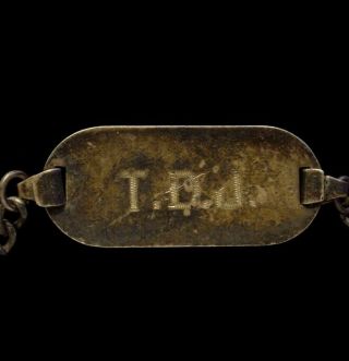 Pre WWII 1930s US Marine Corps USMC Identification ID Bracelet w/ Initials - EGA 4
