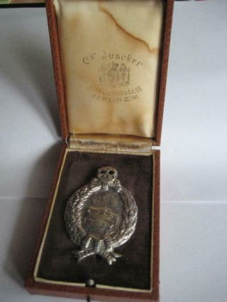 German Ww I Rare Antique Tank Fight Badge In Juncker Case Reichswehr Medal