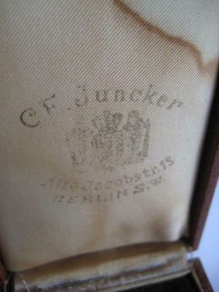 German WW I rare antique tank fight badge in Juncker case Reichswehr medal 6