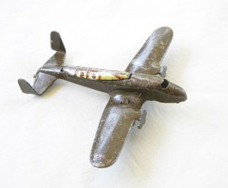 Marx 1930s Rare Military Plane With Canopy In Olive Drab O Scale Flatcar Load