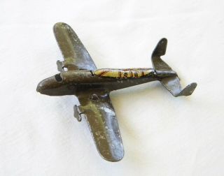 MARX 1930s RARE MILITARY PLANE WITH CANOPY IN OLIVE DRAB O SCALE FLATCAR LOAD 3