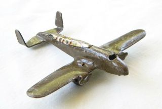 MARX 1930s RARE MILITARY PLANE WITH CANOPY IN OLIVE DRAB O SCALE FLATCAR LOAD 6