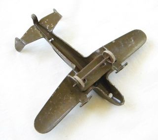 MARX 1930s RARE MILITARY PLANE WITH CANOPY IN OLIVE DRAB O SCALE FLATCAR LOAD 8