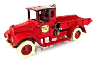 Vintage 1923 Arcade " International Harvester " Dump Truck Cast Iron Toy