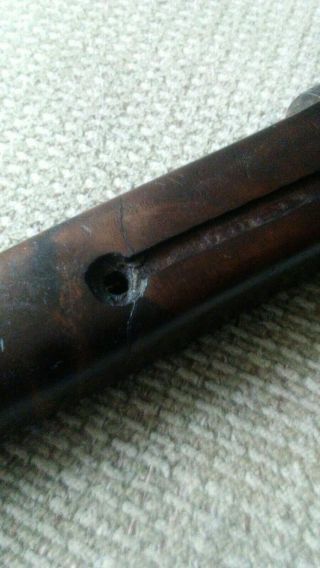 Antique 18th - early 19th Century Flintlock Pistol Gun Parts Stock & Hardware 10