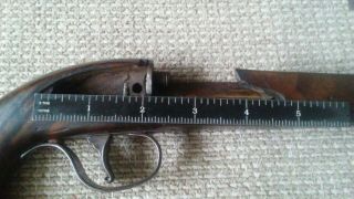 Antique 18th - early 19th Century Flintlock Pistol Gun Parts Stock & Hardware 12