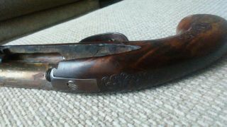 Antique 18th - early 19th Century Flintlock Pistol Gun Parts Stock & Hardware 3