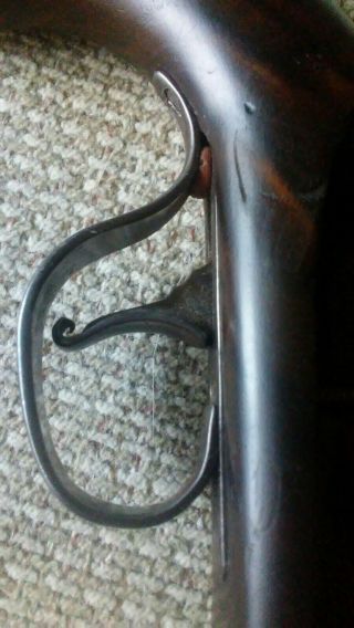 Antique 18th - early 19th Century Flintlock Pistol Gun Parts Stock & Hardware 6