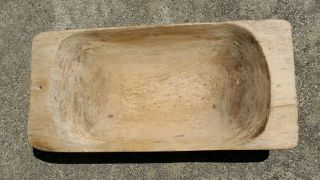 Wooden Dough Tray Primitive Wood Box Trencher Rustic Home Decor 21 X 10 " Antique