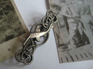 German WW II Navy submarine fight medal for small u - boots silver rare badge 6