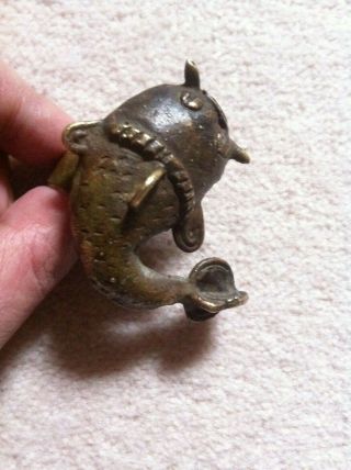 Rare Antique African Ring,  Cat Fish,  Tribal,  Not Gold Weight