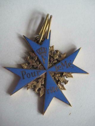 Pour le Merite award juncker highest award WW I Juncker rare medal hard enamel 12