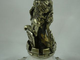 MAGNIFICENT,  boxed,  solid silver `RAMPANT LION ` WINE GOBLET,  1977,  448gm 5