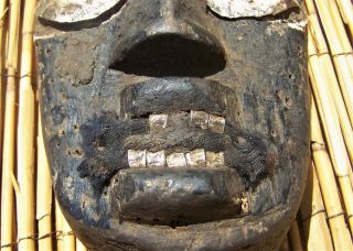 African Art Dan We Guere Mask With metal Teeth From Liberia 10 
