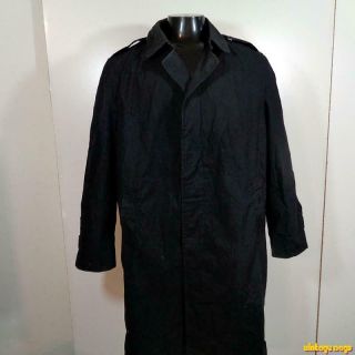 Dscp Military Us Army 1998 Raincoat Trench Coat Mens Size 44l 44 L Long Black