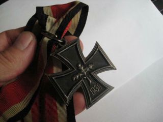 Knight cross 800 silver WW II paratrooper award,  ribbon 1939 rare veteran badge 6