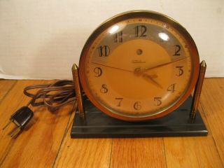 Rare Vintage Telechron Model 4f51 - A Telart Art Deco Clock