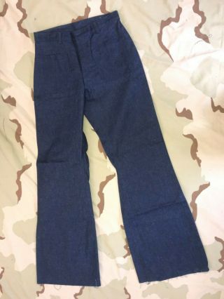 Us Navy Trousers Utility Dungaree Denim Type Ii Jeans Pants Nsn 8405 - 01 - 182 - 3870