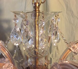 Outstanding vintage large restored crystal Maria Theresa chandelier 6