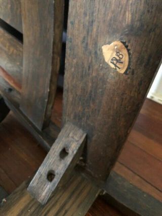 Antique Mission Art and Crafts Pair - - Rocker and Chair,  Pretty Cushions 11